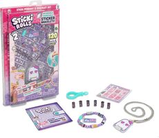 Sticki Rolls Series 2 - nositeľný a zdieľaný samolepiaci náramok / 120 mini samolepiek - rôzne farby a štýly / od 5 rokov