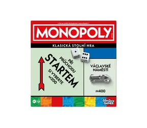 Hasbro Monopoly Classic CZ verzia / Dĺžka hry: 90 minút / Počet hráčov: 2-6 / od 8 rokov