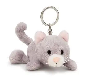 Nici kľúčenka Mačka šedá 10cm ležiaca /GREEN kolekcia/ od 3 rokov