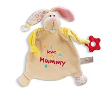 Nici MFN muchláček Králiček s hryzátkom a úchytkou na cumlík 25x25cm / od 0 mesiacov
