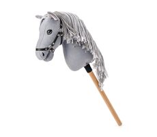Faunica Hobby horse Apollo, šedý kôň na tyči, povrázková hriva / od 3 rokov