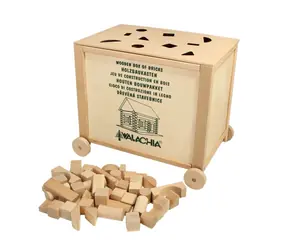 Walachia Drevená skladacia stavebnica Construct Box vkladačka natural / od 3 rokov / 300 dielov / Obtiažnosť: nízka