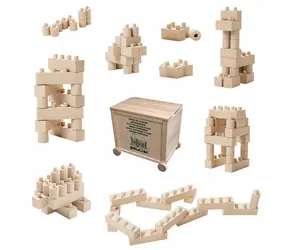 Walachia Drevená skladacia stavebnica Construct Easy box / od 3 rokov / 138 dielov / Obtiažnosť: nízka
