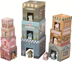 2Kids Toys Skladacia veža z kociek City / od 18 mesiacov