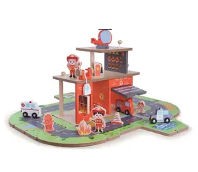 2Kids Toys Drevená stanica Hasiči 2 in 1 / od 3 rokov
