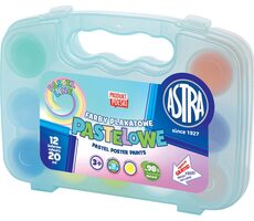 ASTRA Temperové farby 12 x 20 ml pastelové, v plastovom kufríku modrá / od 3 rokov