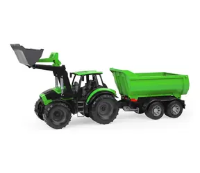 Lena WORXX Traktor Deutz-Fahr s vlečkou zelená / od 3 rokov
