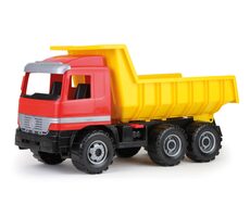 Lena Mercedes sklápač s poistkou vyklápanie žlto-červená / od 3 rokov