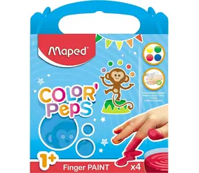 Maped Prvé prstové farby Color'Peps v kalíškoch 4 x 80g / od 12 mesiacov
