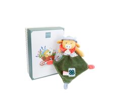 Doudou Darčeková sada Plyšová kravička Aneth s hrkálkou 21 cm / od 0 mesiacov