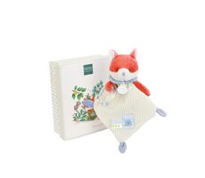 Doudou Darčeková sada Plyšová líška Romarin s hrkálkou 21 cm / od 0 mesiacov