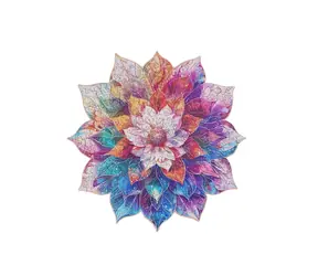 Robotime Drevené puzzle Kvetinová mandala