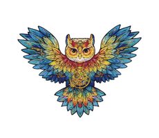 Robotime Drevené puzzle Sova / 200 dielikov / od 14 rokov