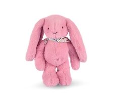 Doudou Plyšový zajačik so šatkou 35 cm ružová / od 0 mesiacov