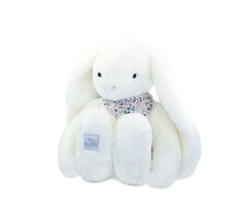 Doudou Plyšový králik XXL so šatkou 50 cm biely / od 0 mesiacov