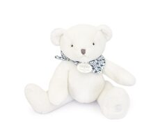 Doudou Plyšový medvedík 25 cm biely / od 0 mesiacov