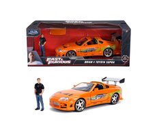 Jada Rýchlo a zbesilo auto 1995 Toyota Supra + figúrka Brian O'Conner / 1:24 / od 8 rokov