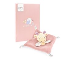 Doudou Plyšový muchláčik ružový Žirafa 19 cm / od 0 mesiacov