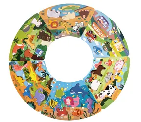 2Kids Toys Drevené puzzle Kruh prepojiteľné 6 v 1 / od 18 mesiacov