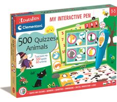 Clementoni Vzdelávacia hra: Moje interaktívne pero 500 kvízov- Zvieratá / Počet hráčov: 2-4 / Dĺžka hry: 20 minút / od 3 rokov