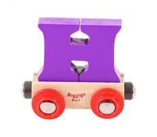 Bigjigs Rail Vagónik drevené vláčikodráhy - Písmeno H / od 3 rokov