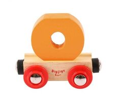 Bigjigs Rail Vagónik drevené vláčikodráhy - Písmeno O / od 3 rokov