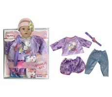 PLEJO Šaty na bábiku fialová 40-43cm / od 3 rokov