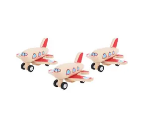Bigjigs Toys Drevené naťahovacie lietadlo 1 ks / od 3 rokov 