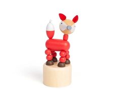 Bigjigs Toys Drevené mačkacie zvieratká Safari Líška / od 3 rokov 