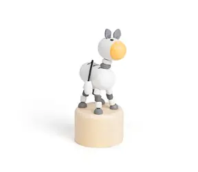 Bigjigs Toys Drevené mačkacie zvieratká Safari ZEBRA / od 3 rokov 