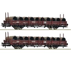 Roco 6600120 Sada 2 ks klanicových vozov Ks s nákladom ÖBB / Mierka: H0 (1:87) / Dĺžka: 328 mm / 15 rokov 