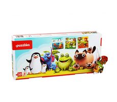 Puzzlika 12985 Obľúbené zvieratká 3 v 1 - puzzle 3 obrázky / 50 dielikov / od 3 rokov