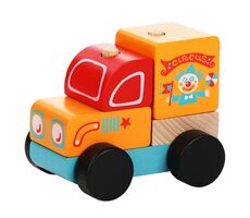 CUBIKA 13166 Cirkusové vozidlo - drevená skladačka / 5 dielov / od 18 mesiacov