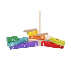 CUBIKA 14354 Hodiny s magnetickými ručičkami - drevená skladačka / 10 dielov / od 3 rokov