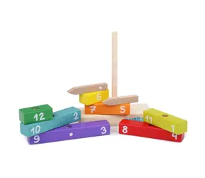 CUBIKA 14354 Hodiny s magnetickými ručičkami - drevená skladačka / 10 dielov / od 3 rokov