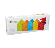 CUBIKA 15016 Sada 5 veží LD-13 - drevené puzzle / 25 dielikov / od 18 mesiacov