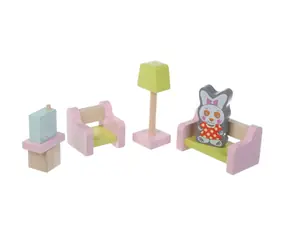 CUBIKA 15030 Obývacia izba - drevený nábytok pre bábiky / od 3 rokov