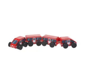 CUBIKA 15108 Rýchlik - drevený vláčik s magnetmi / 4 diely / od 3 rokov