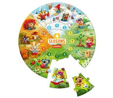 Puzzlika 15238 Štyri ročné doby - náučné puzzle / 17 dielikov / od 2 rokov