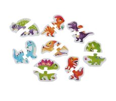 Puzzlika 15252 Dinosaury - puzzle 8 zvieratiek / 16 dielikov / od 2 rokov
