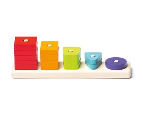CUBIKA 15320 Triedime tvary VI - drevená skladačka / 16 dielov / od 18 mesiacov
