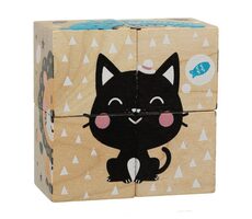 CUBIKA 15429 Veselé zvieratká - 4 skladacie obrázkové kocky / od 18 mesiacov