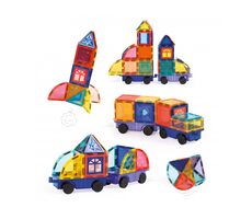 Ludi Magnetická stavebnica s autami 63 ks / od 3 rokov