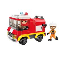 QMAN Mine City Fire Line W12011-4 Hasičská cisterna / Stavebnice / Počet figúrok|dielikov: 2|108 / od 6 rokov