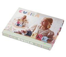 CUBIKA Pastel 15962 Farebné domčeky - drevená stavebnica / 30 dielov / od 2 rokov