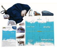 Just Jigsaws 776 Polárne oblasti a jej zvieratá - drevené puzzle 16 dielov 10 zvierat / od 3 rokov