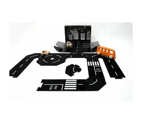 TODDLEROAD 2003 SADA MESTO - flexibilná cesta - 14 silikónových puzzle dielov / od 12 mesiacov