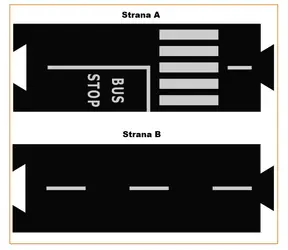 TODDLEROAD 2027 AUTOBUSOVÉ ZASTÁVKY - flexibilné cesty - 2 silikónové puzzle diely / od 12 mesiacov
