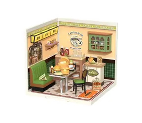 Robotime 3D drevená skladačka miniatúra domčeka Hongkonská kaviareň