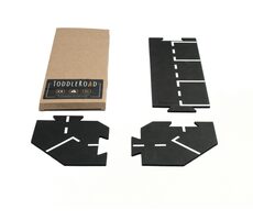 TODDLEROAD 2072 MINI PARKOVISKO - flexibilná cesta - 3 silikónové puzzle diely / od 12 mesiacov